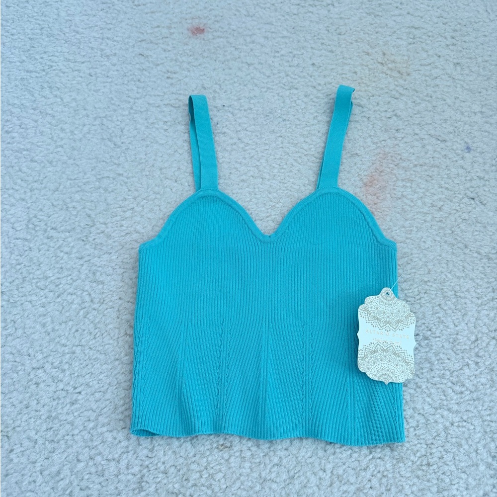 Turquoise Ribbed cami alters state